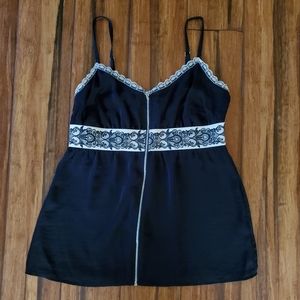 Dressy black and cream camisole Size M